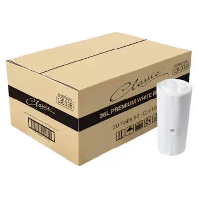 36L White Classic Liner (1000 / carton)