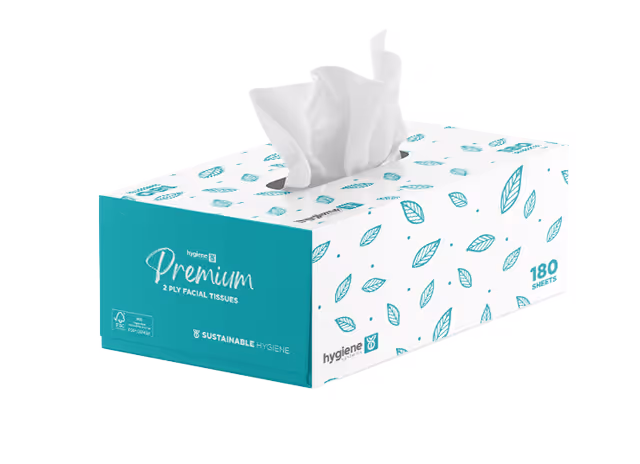 2632 Whisper Premium 2ply Facial Tissues (32 packs x 180 sheets)